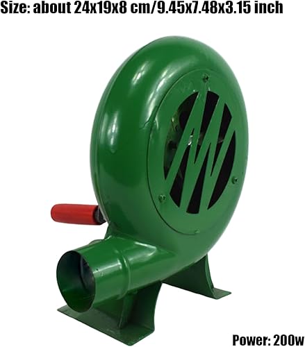 Miniatura 3 de Ventiladores de barbacoa, soplador de barbacoa de 200 W, mini soplador de forja de herrero con conducto de hierro, soplador manual portátil para