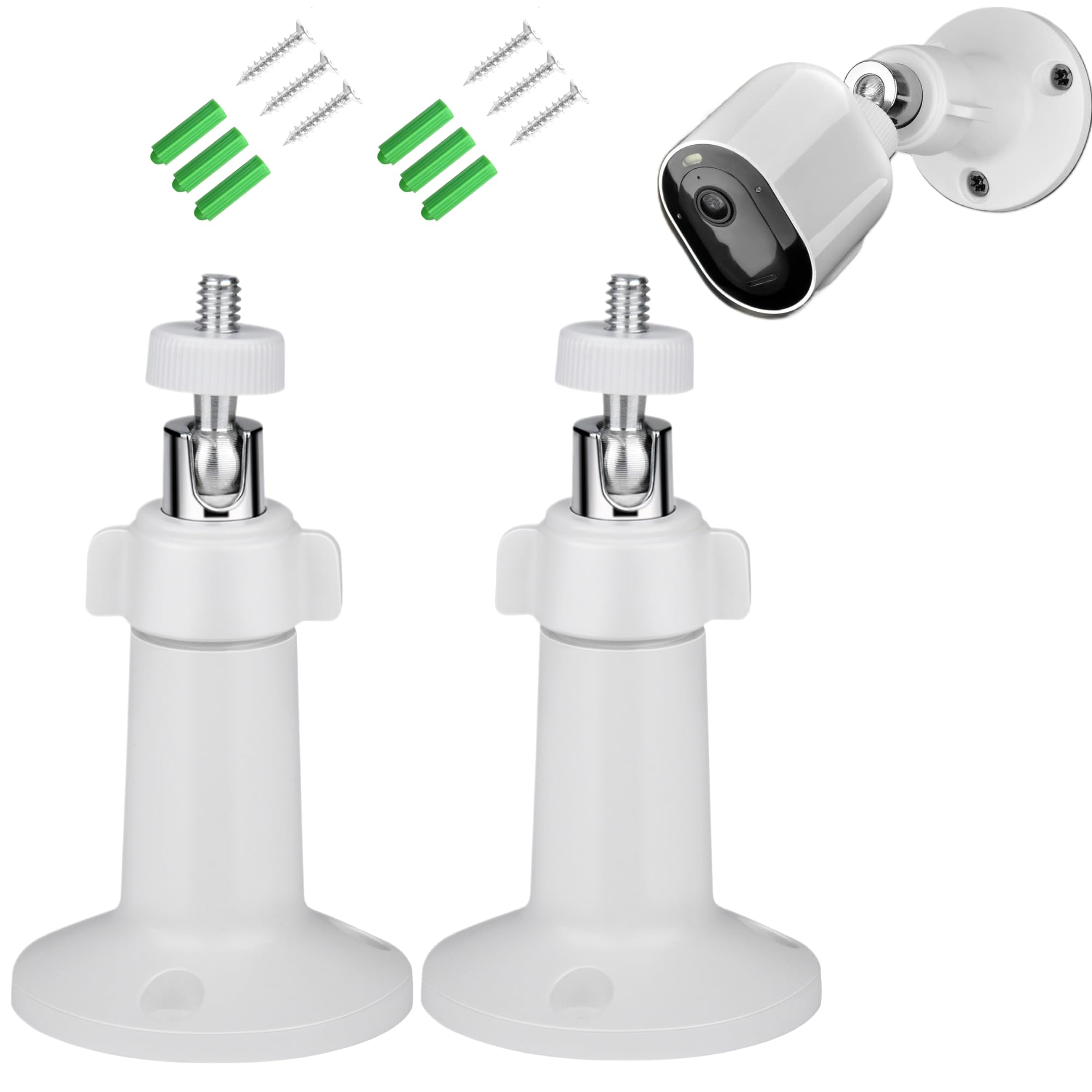 Arlo Wall Mount - Pro/Ultra/3/4/Spotlight Camera, Indoor/Outdoor Mounting Bracket (2pack, White)