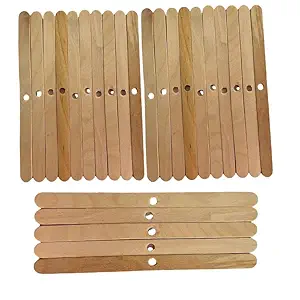 (Pack of 25) Big Size Wooden Candle Wick Holders, Candle Wicks Centering Device, Candle Wick Bars, Wick Holders for Candle Making, Wick Clips for Candles, Candle Centering Tool,