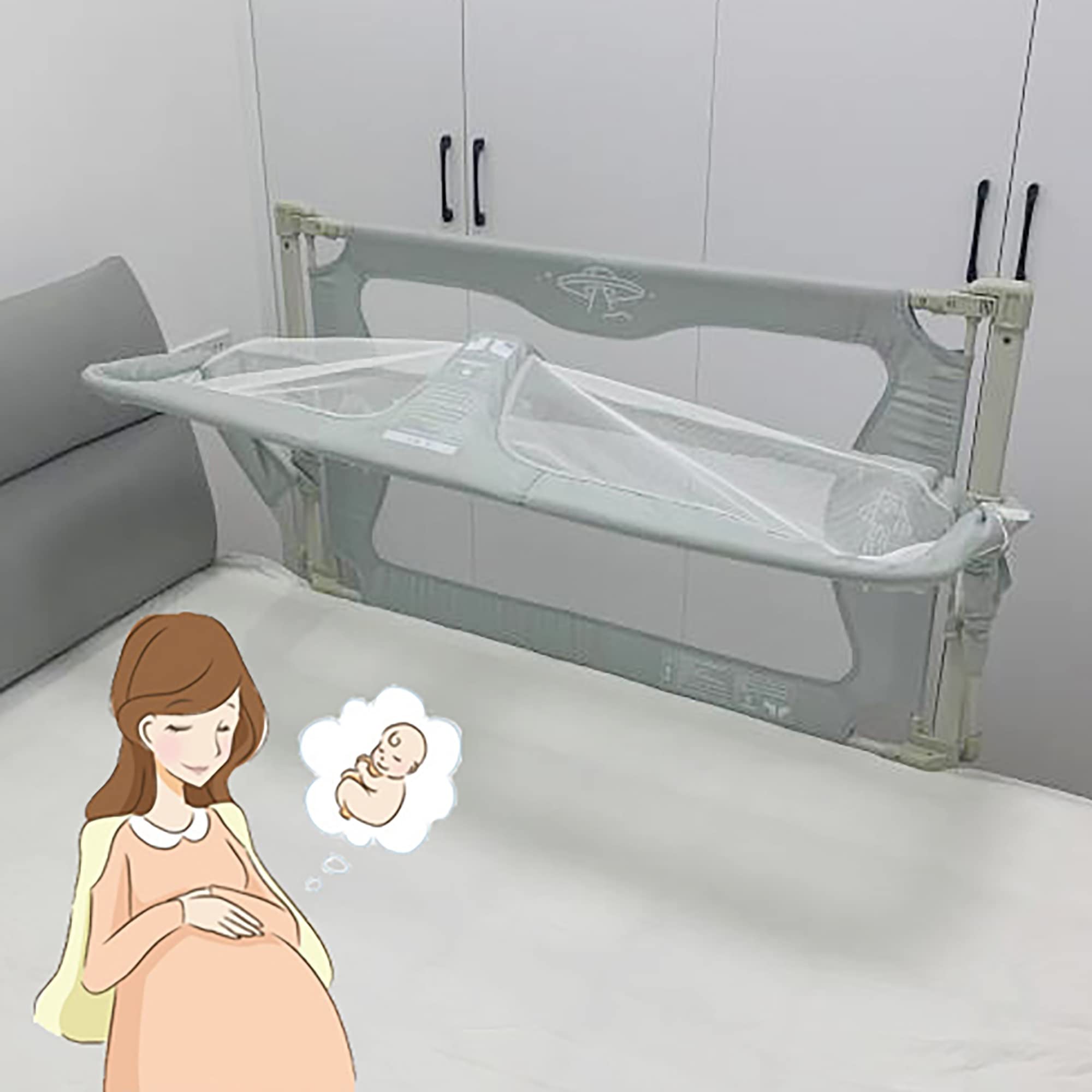 3 In 1 Bassinet,next To Me Crib,foldable Bed,Cosleeper In Bed,Baby Cosleeper Bed,beside Me Crib,breathable And Visible Mesh Window,soft Washable Liner Cover And Sturdy Aluminum Alloy,easy To Install (