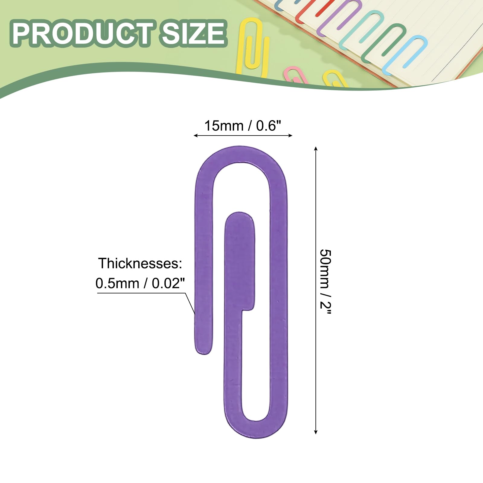 PATIKIL 2" Paper Clip Bookmarks - Image 2