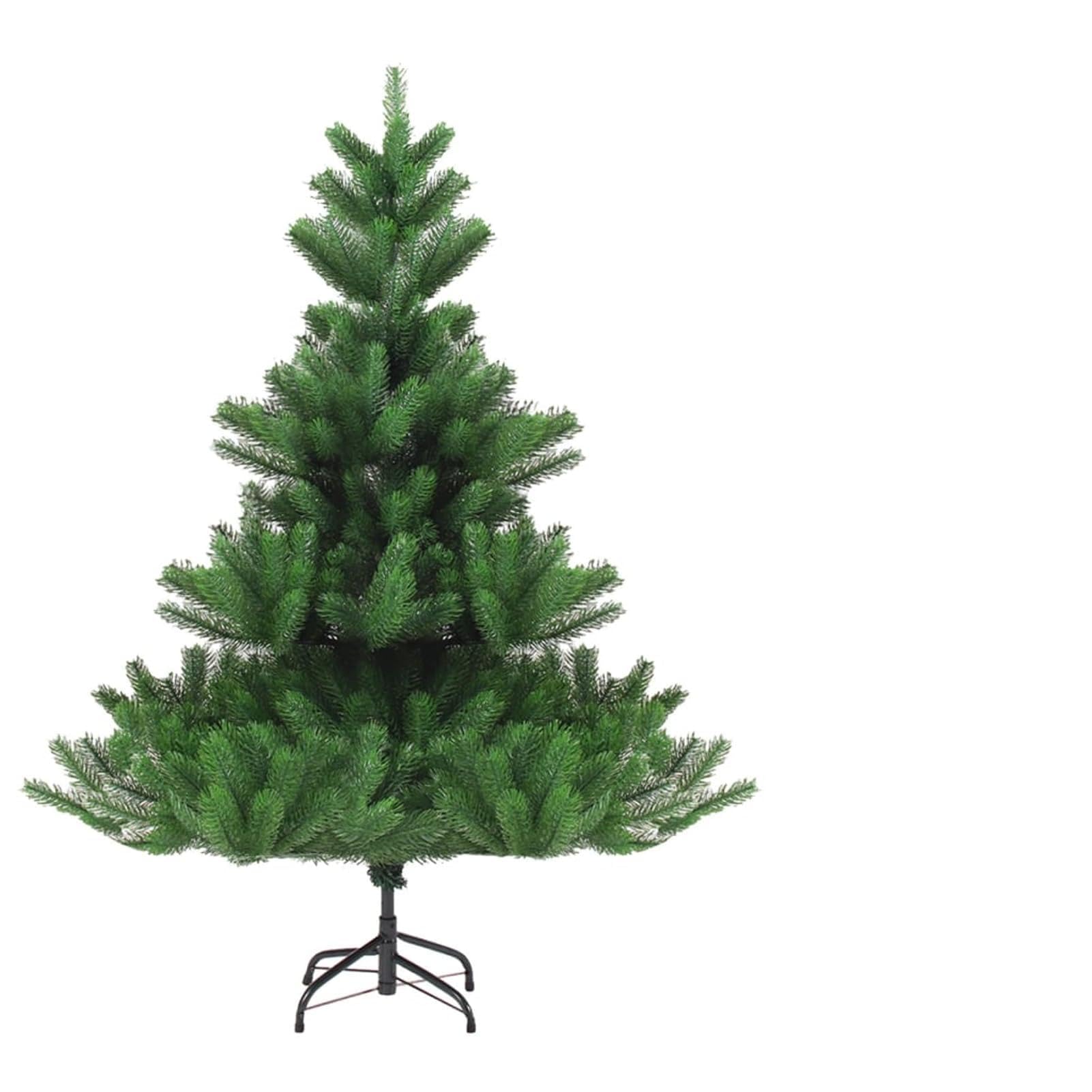 Nordmann Sztuczna choinka bożonarodzeniowa, 210 cm, świerk na zawiasach, składany metalowy stojak do domu, biura, dekoracja świąteczna, do wewnątrz i na zewnątrz