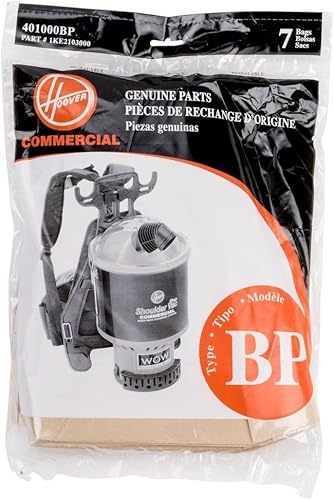 Bolsas Hoover modelo BP para aspiradora mochila, n. de pieza 401000bp, 1ke2103000