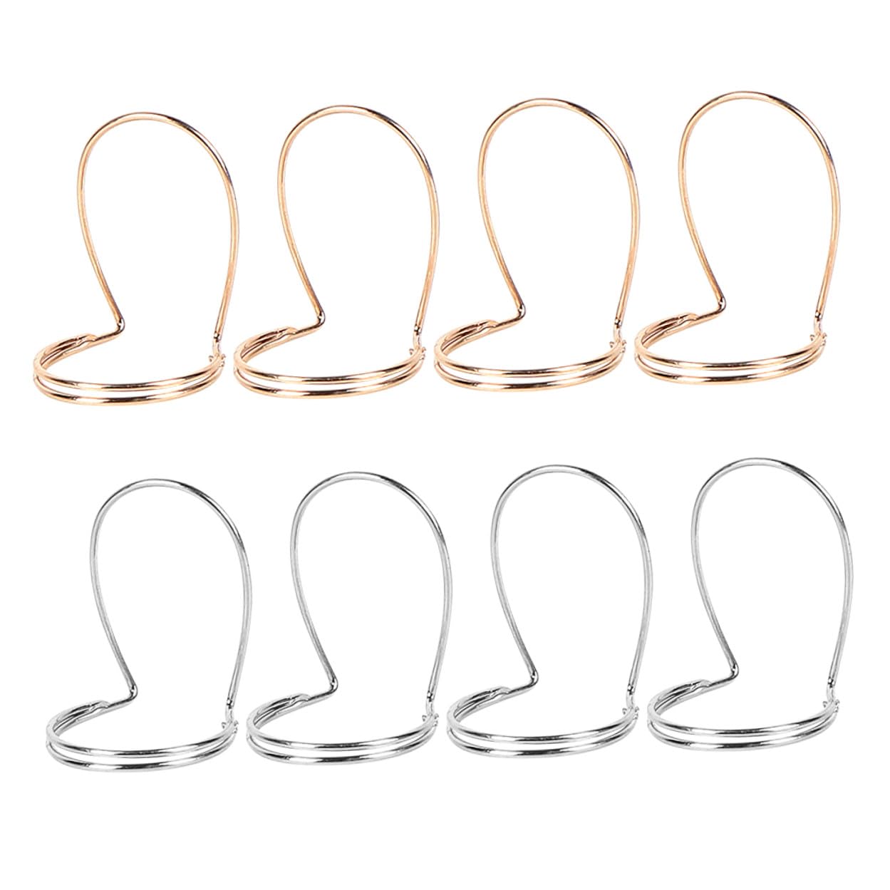SOLUSTRE Lot De 8 Médiators En Métal Pour Guitare Basse Et Mandoline, Médiator De Pouce Et Index, Fin Et Léger, Couleurs or Et Argenté, Accessoires Pour Musiciens Et Joueurs D'instruments à Cordes