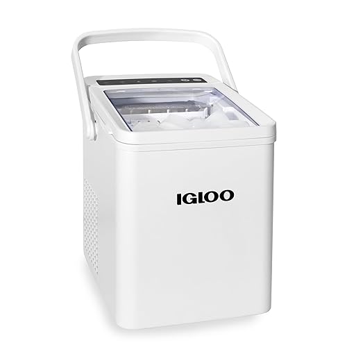 Miniatura 24 de Igloo Máquina de hielo de encimera autolimpiante, compacta y portátil, crea 26 libras por día, 8 piezas listas cada 7-8 minutos, incluye pala de