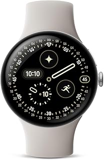 Google Pixel Watch 4 (1.772 in) - Reloj inteligente Android con frecuencia cardíaca y seguimiento del sueño - Batería de 40 horas - Seguimiento de fitness - Google AI - Caja de aluminio plateado