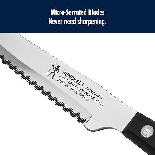 Vista 8 de HENCKELS J.A. Henckels International Steak Cuchillo Conjunto de 8, acero inoxidable.
