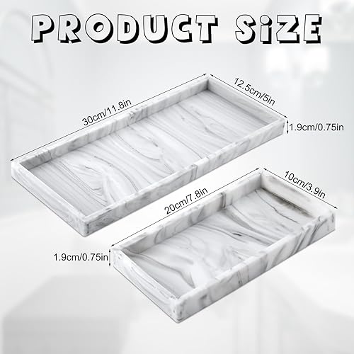 Miniatura 2 de Bandeja de tocador de baño de 2 tamaños, 2 tamaños, bandejas de baño de silicona, bandeja de tocador de baño gruesa, bandeja de perfume, bandeja