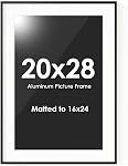 11x14 Metal Picture Frame- 11x14 Aluminum Photo Frames with 8x10 Mat, Tempered Glass Front, and Hanging Hardware,Premium Metal Picture Frame Collection(Silver, Pack of 1)