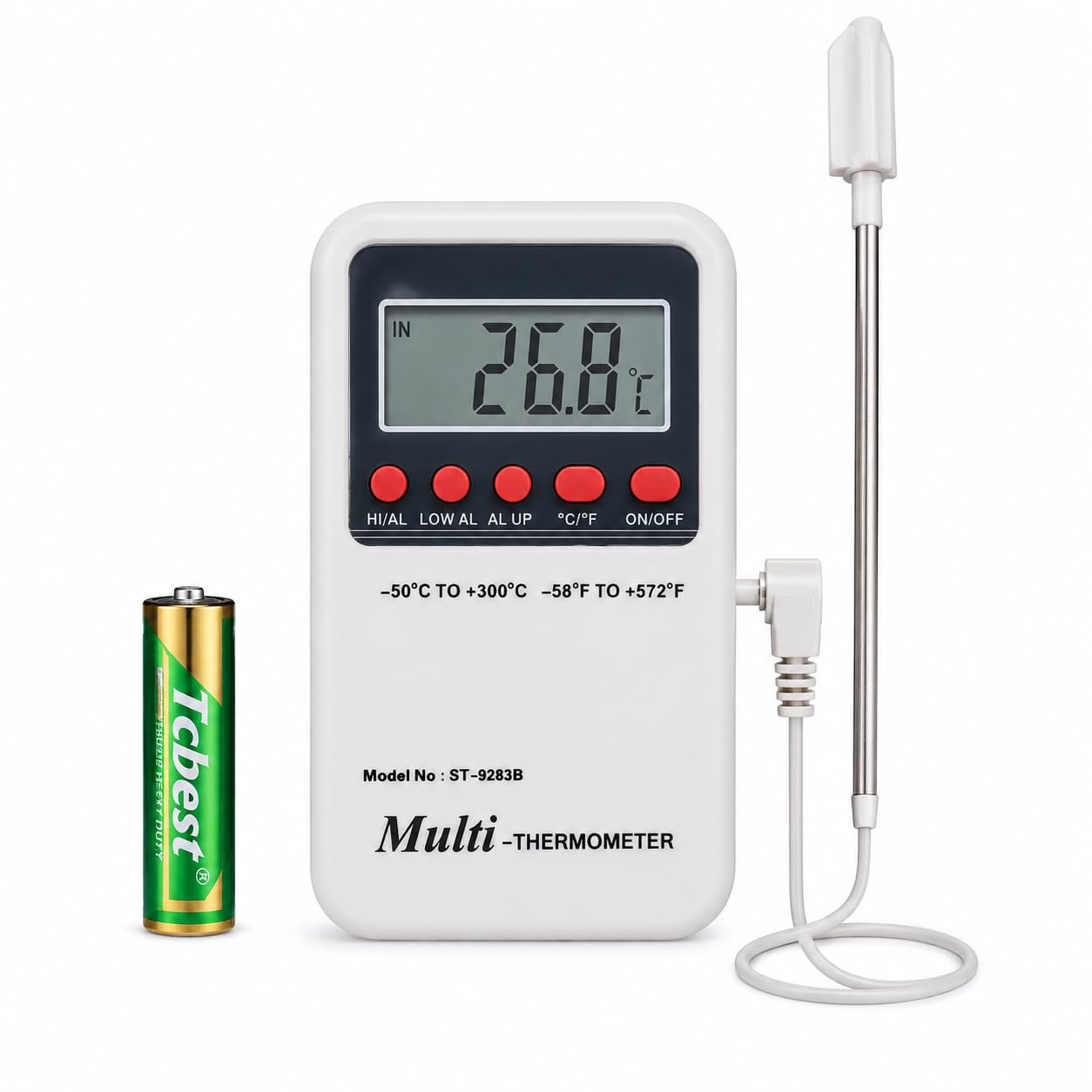 Digital Multi Thermometer H-9283 with Probe | -50°C to 300°C Range | Kitchen, Oven, Oil, Industrial Temperature Meter-picture-19