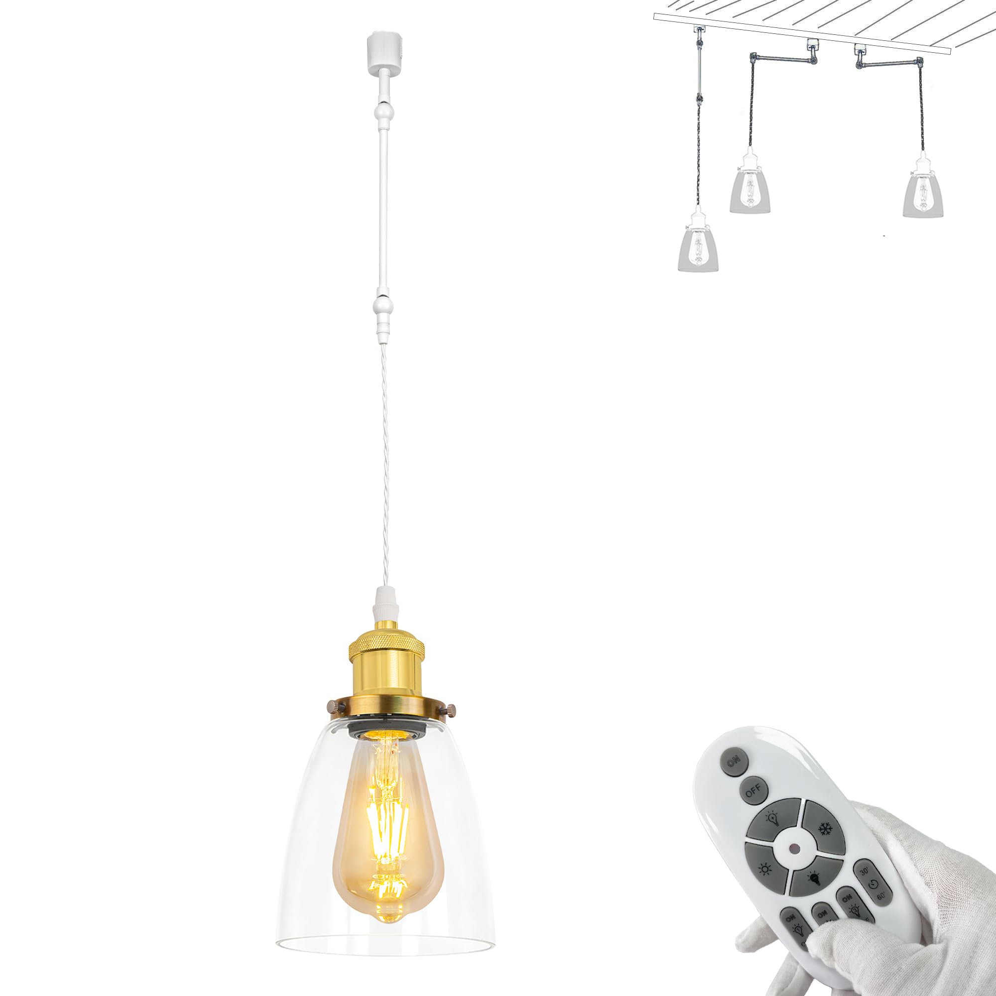 Amazon.com: SKIVTGLAMP Luz LED cardán, altura ajustable, tipo J,  iluminación de riel moderna, pantalla de vidrio vintage, bombillas Edison  inteligentes, temporizador de montaje en pista de 2200K-6500K para mesa :  Herramientas y