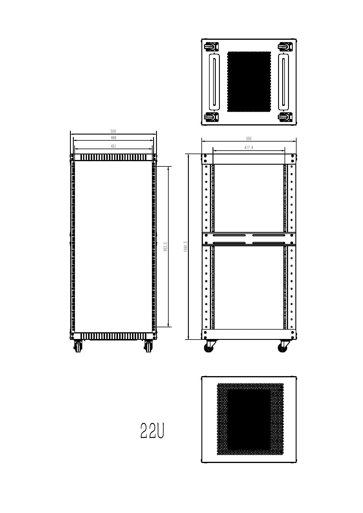Snapklik.com : Kenuco 22U Standing Open Frame Rack
