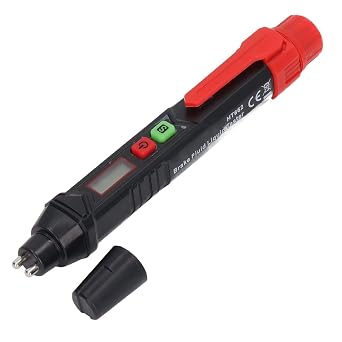 Brake Fluid Tester Digital Detector DOT3 DOT4 DOT5.1 with LED Light Buzzer Alert Automotive Diagnostic Tool for Car Truck Vehicle Maintenance