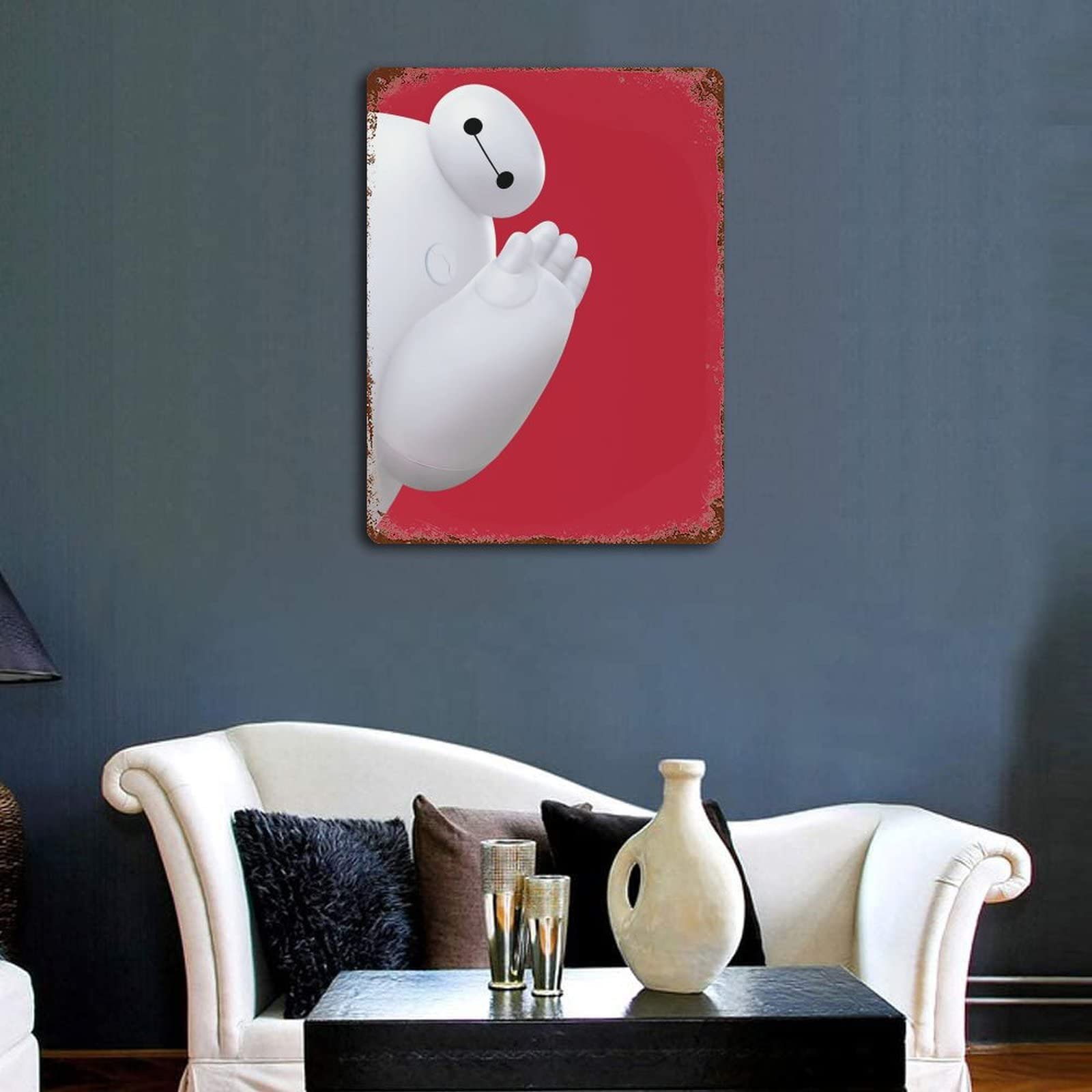 Amazon.co.jp: ベイマックス ブリキの看板 ヴィンテージ風 金属の