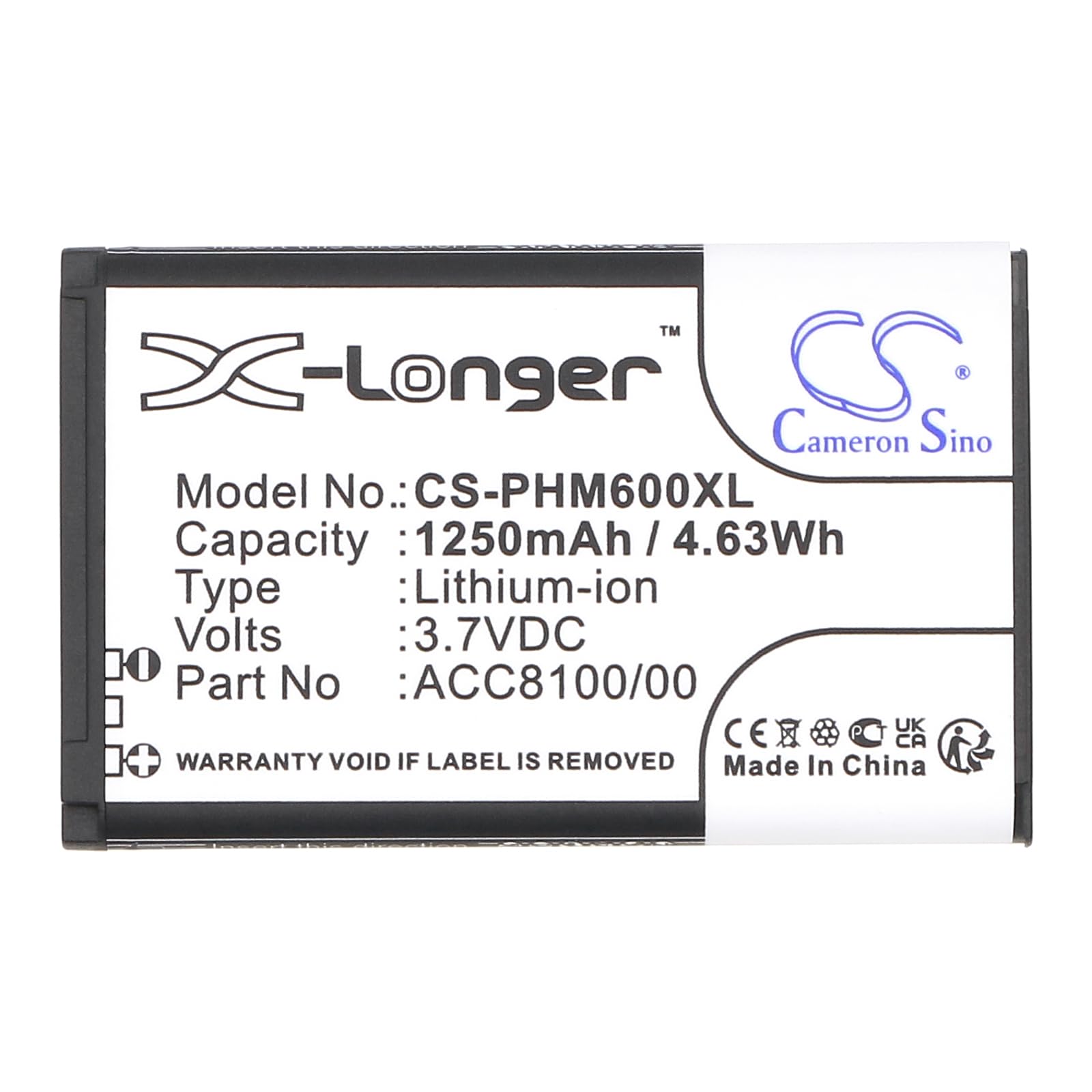 TCTK Akku 1250mAh Kompatibel mit [Philips] DPM6000, DPM7000, DPM8100, DPM8500, Pocket Memo DPM6000, Pocket Memo DPM7000, DPM8000 Ersetzt 8403 810 00011, ACC8100, ACC8100/00 FBA
