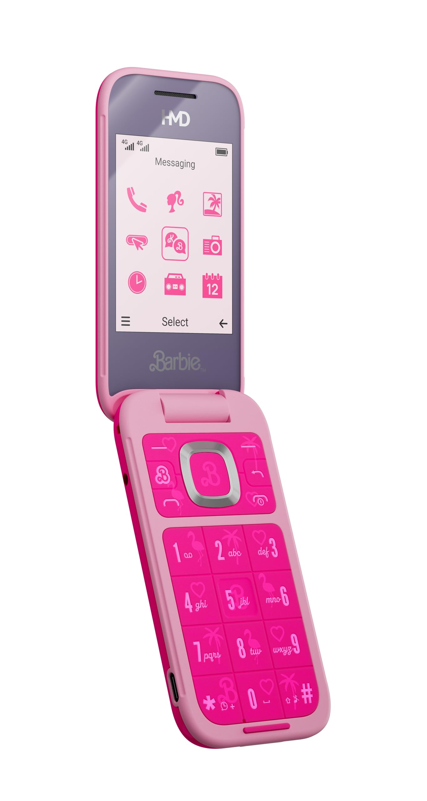 HMD-kompatibles Barbie Phone Flip Klapphandy – Power Pink