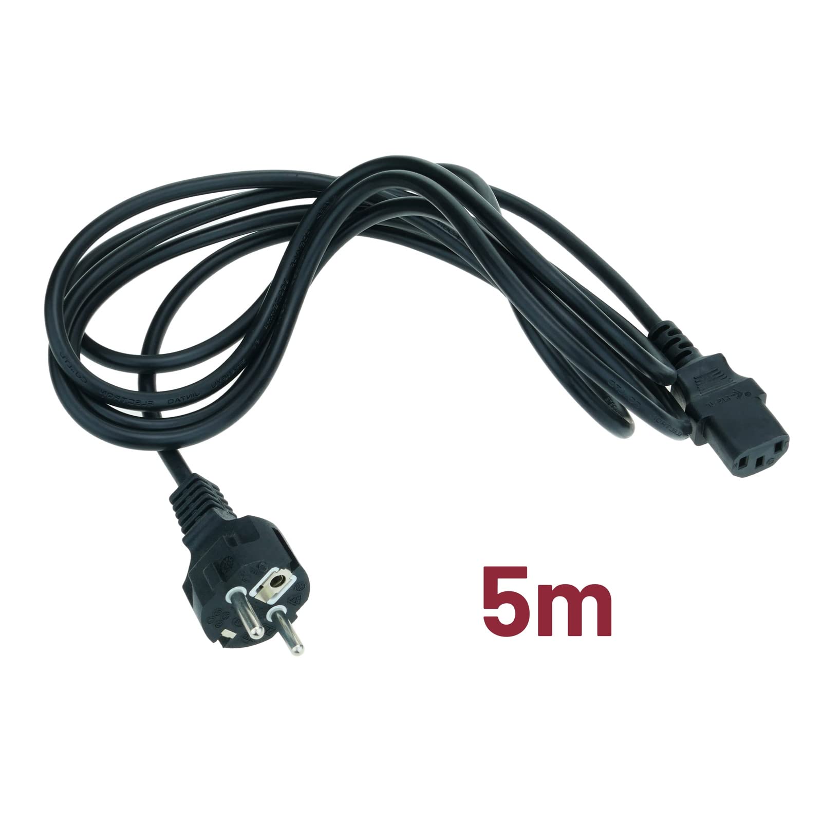 Goobay 96037 Cavo Di Alimentazione Nero 5 M Spina Di Alimentazione Di Tipo F Iec C13 Goobay Str Mkabel 5 M 96037 - Foto 5