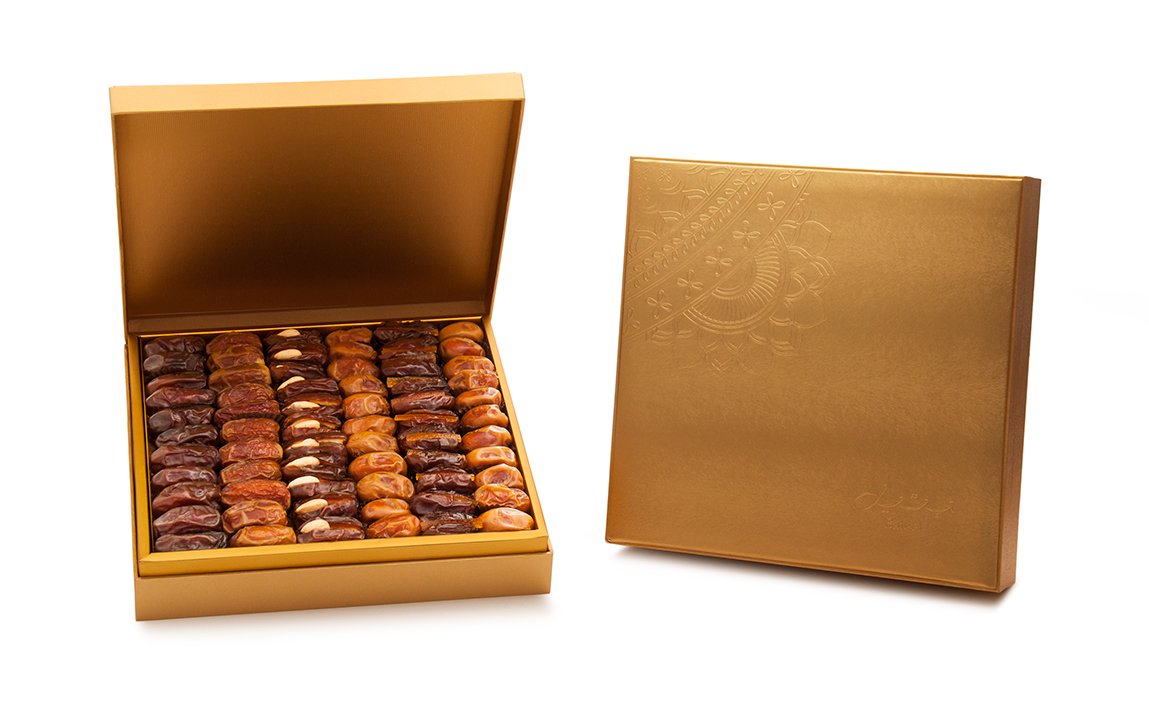 Danica Gold Gift Box with Gourmet Stuffed Dates (144 Pieces)