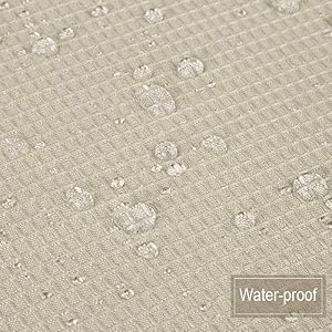 Curtain ValanceWaffle Weave Water Proof Window Valance for BathroomTailored Kitchen Valance Curtain Cafe Curtains 60 x 15 Plaza Taupe One Panel