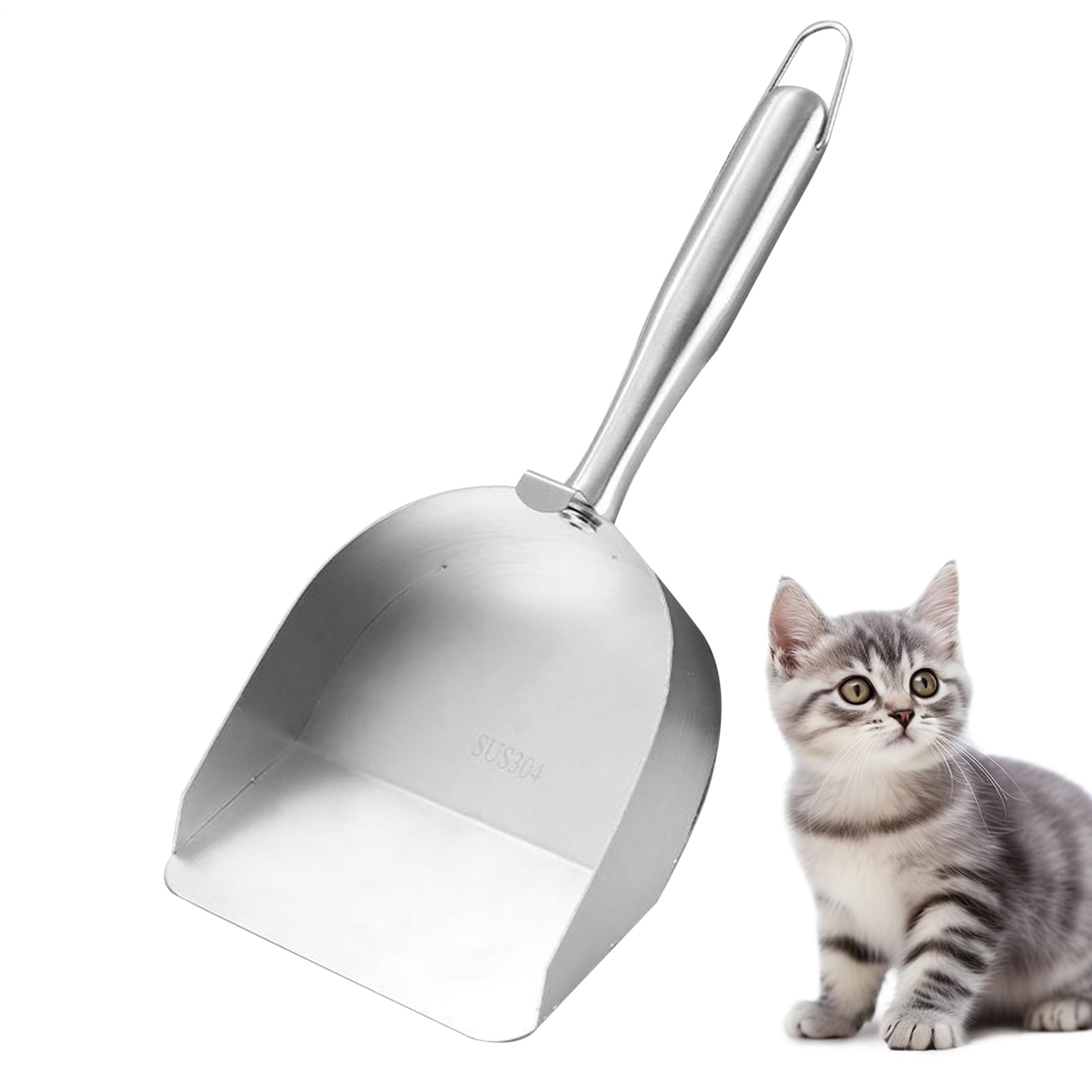 SVCEQZE Cat Litter Scoop, 2-in-1 Multifunctional Pet Poop Scoop, Ergonomic Poop Spade - For Home Indoor Veterinary Use Multi-pet Households Dogs Cats Kittens Puppies