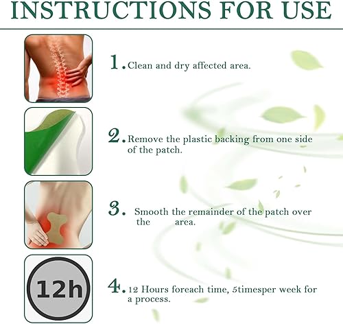 Miniatura 4 de Parches de vértebra lumbar, ajenjo a base de hierbas, apoyo para la espalda y la columna vertebral, comodidad muscular y articular, manejo no