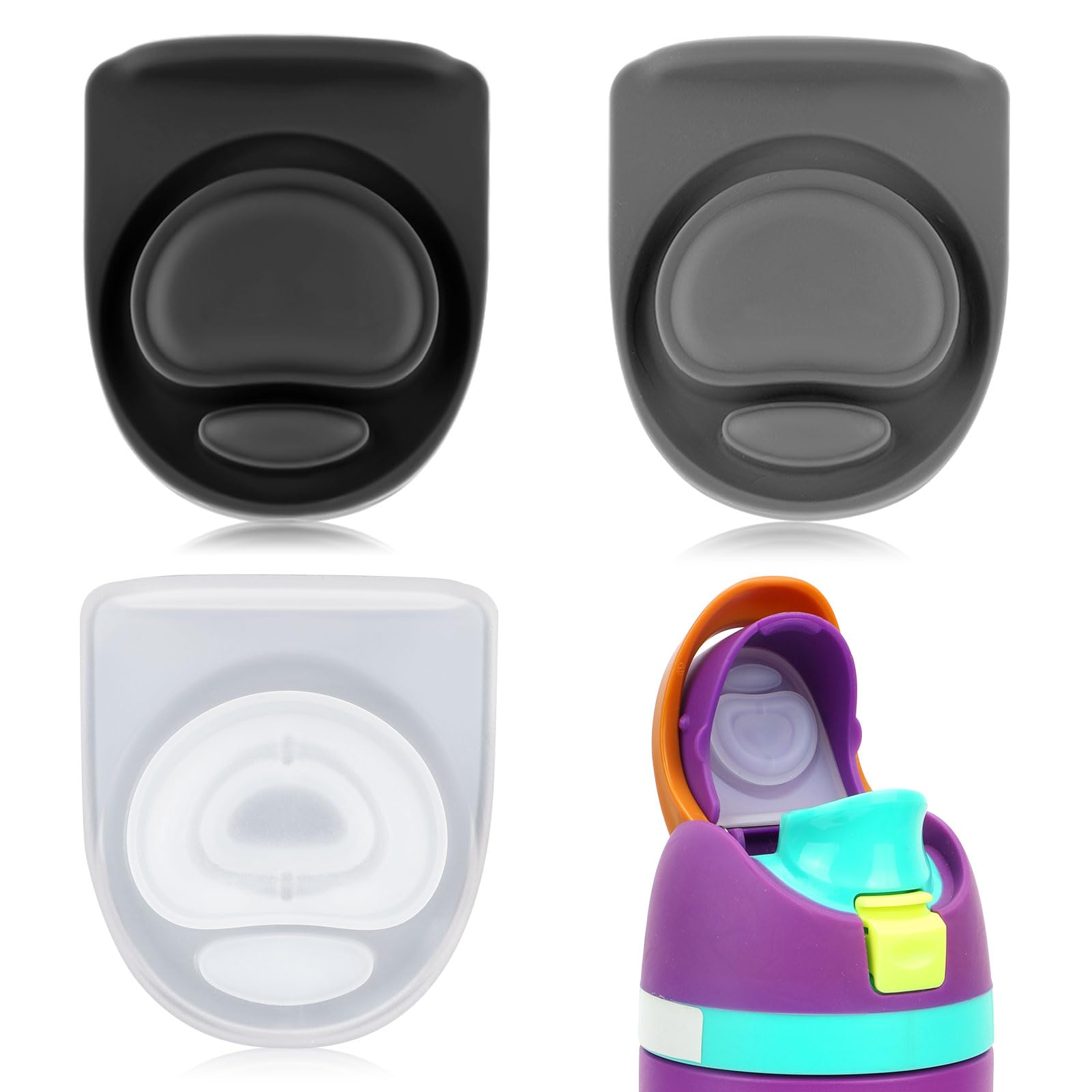 PEUTIER 3pcs Replacement Stopper Compatible with Owala FreeSip 24oz 32oz 40oz, BPA-Free Silicone Water Bottle Lid Gaskets Replacement for 16/24/32/