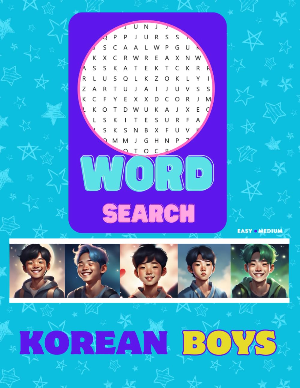 Word Search: Korean Boys: A Fun Word Search Puzzle Book About Korean Boys and Culture