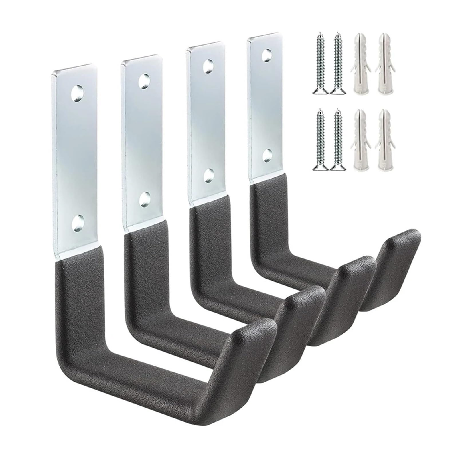 Ganci a J for garage in acciaio ABS