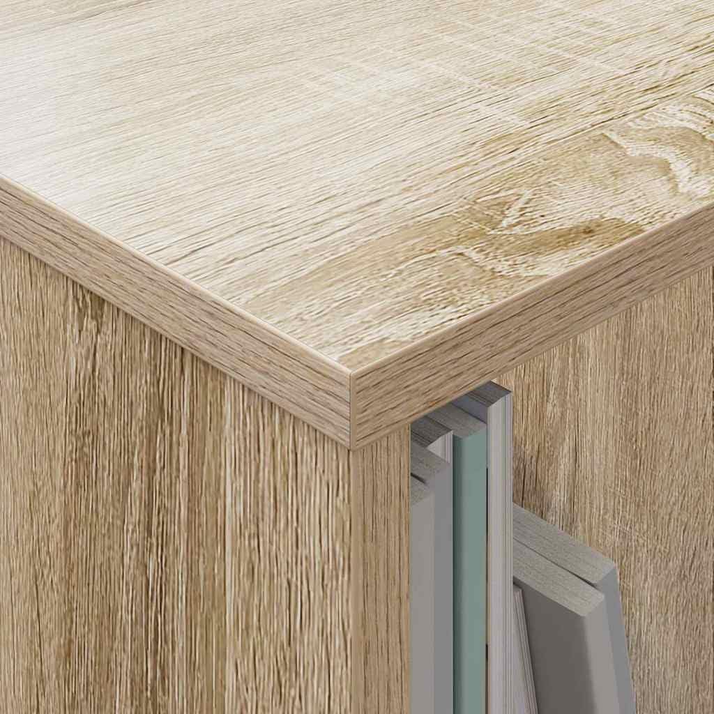 Scaffale portariviste in rovere Sonoma, 68,5 x 30 x 45 cm, portariviste per soggiorno e ufficio, portariviste con spazio e ripiano, per interni