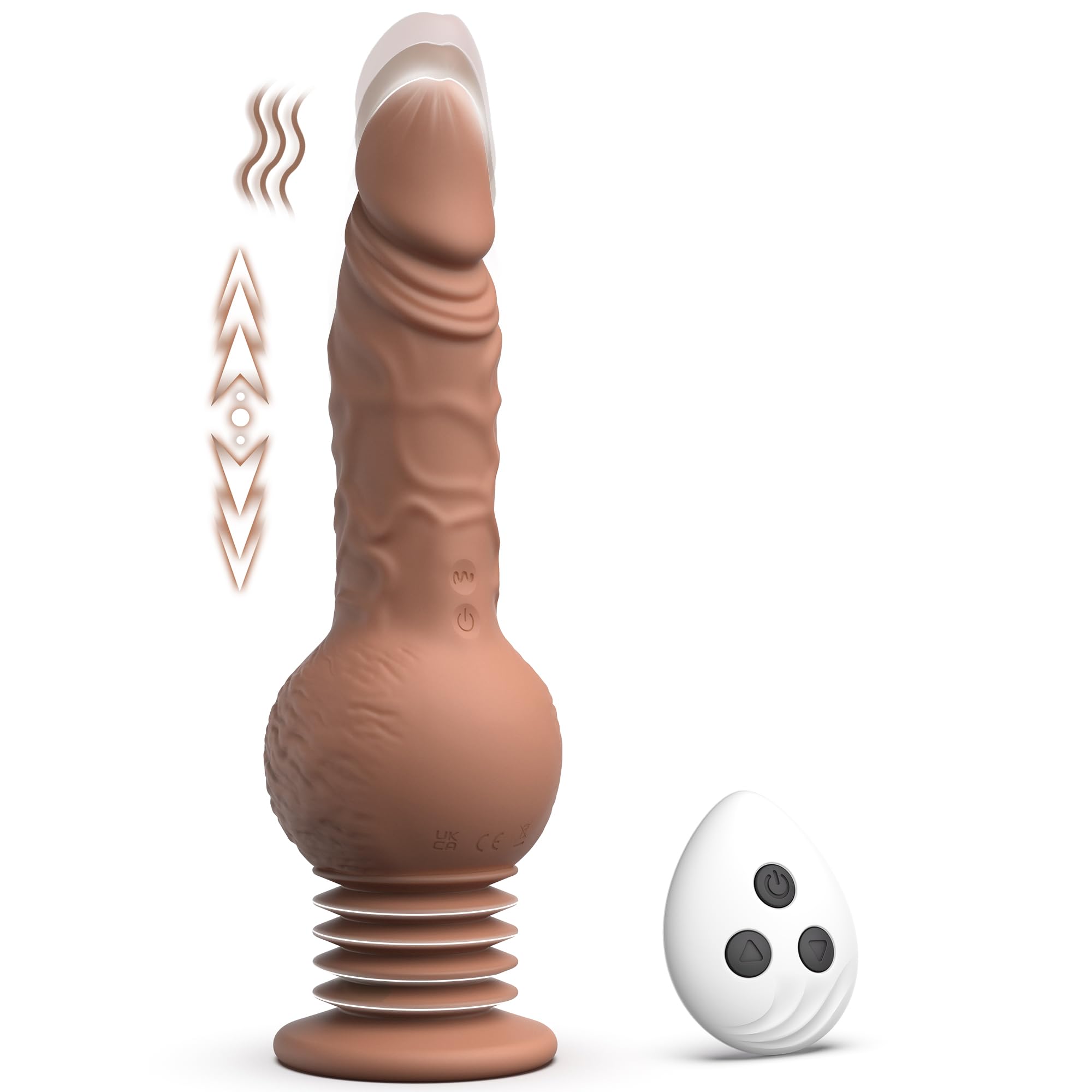 Tracy's Dog Thrusting Dildo Vibrator - 9.29" Realistic Silicone Dildos for G Spot Anal Stimulation with 10 Vibrating & 3 Bouncing Modes, Adult Toys Penis Sex Toys for Women Men Couples (Drillme)Recycled Claim Standard Blended
