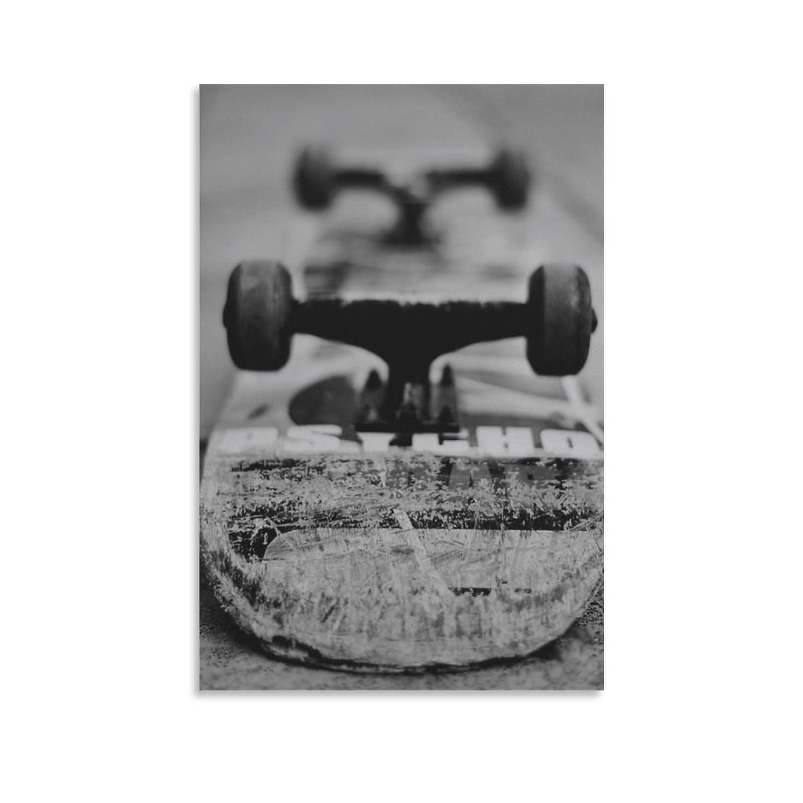 Retro Black And White Skateboard Posters Contemporary Skater Sports Vintage Pictures Canvas Prints W Canvas Wall Art Prints for Wall Decor Room Decor Bedroom Decor Gifts Posters 12x18inch(30x45cm) U