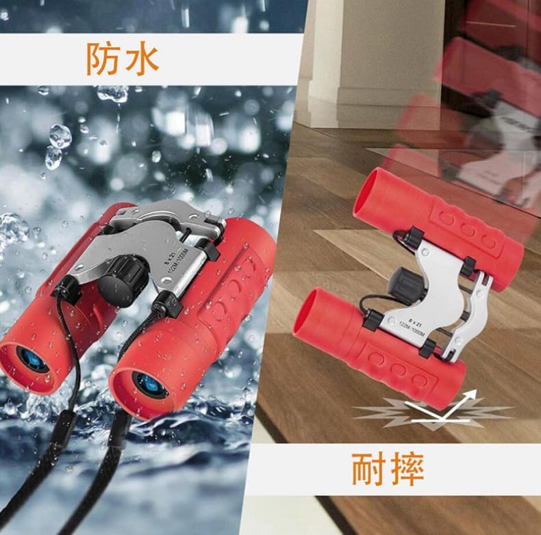 Miniatura 6 de BSAPP Binoculares telescopio de visión infantil colorido 8X21 HD reloj concierto - todo negro