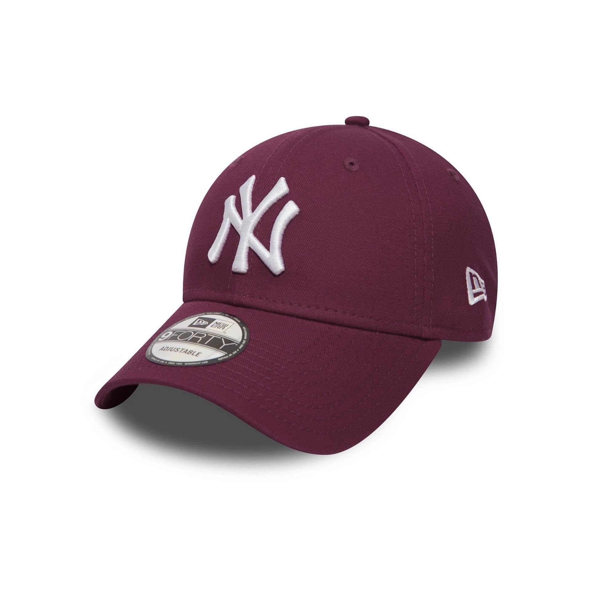 New Era Red New York Yankees 9Forty Adjustable Cap Mlb League Essential Maroon - One-Size