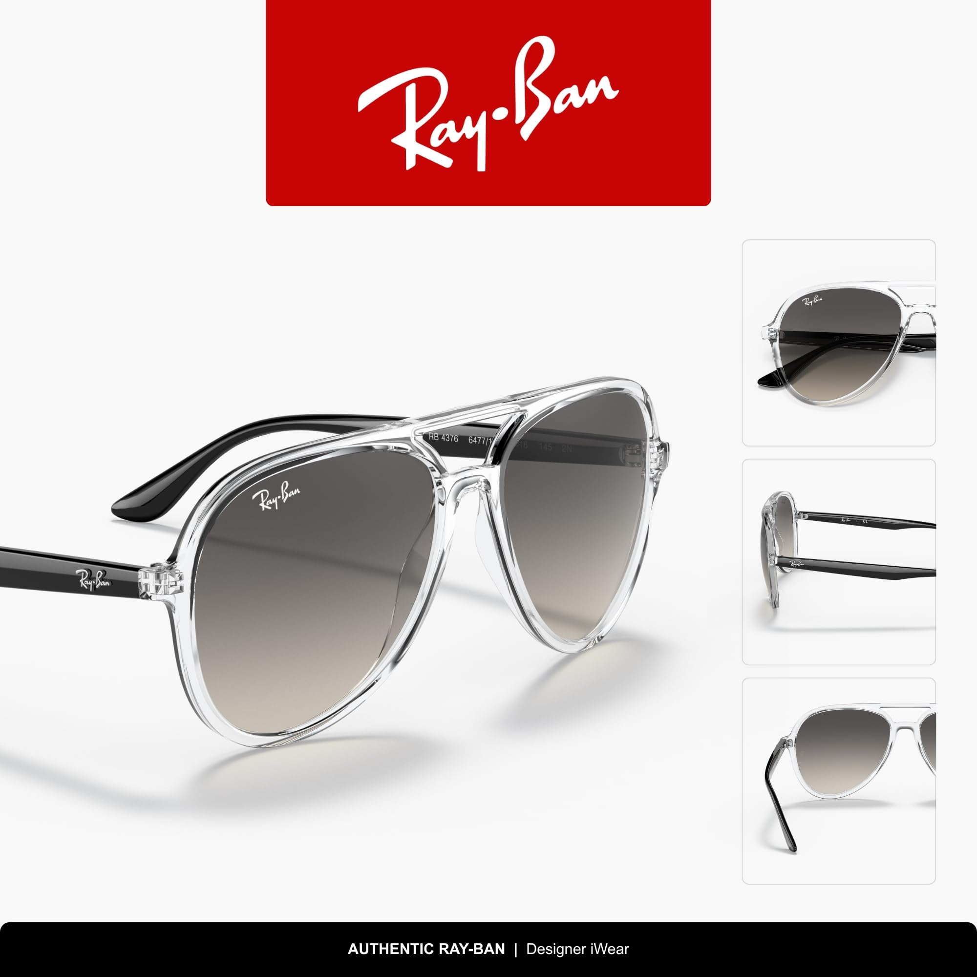 Ray-Ban Unisex 0rb4376 Sonnenbrille (1er Pack)