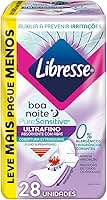 Libresse Pure e Sensitive, Absorvente Ultrafino Noturno 28 unidades