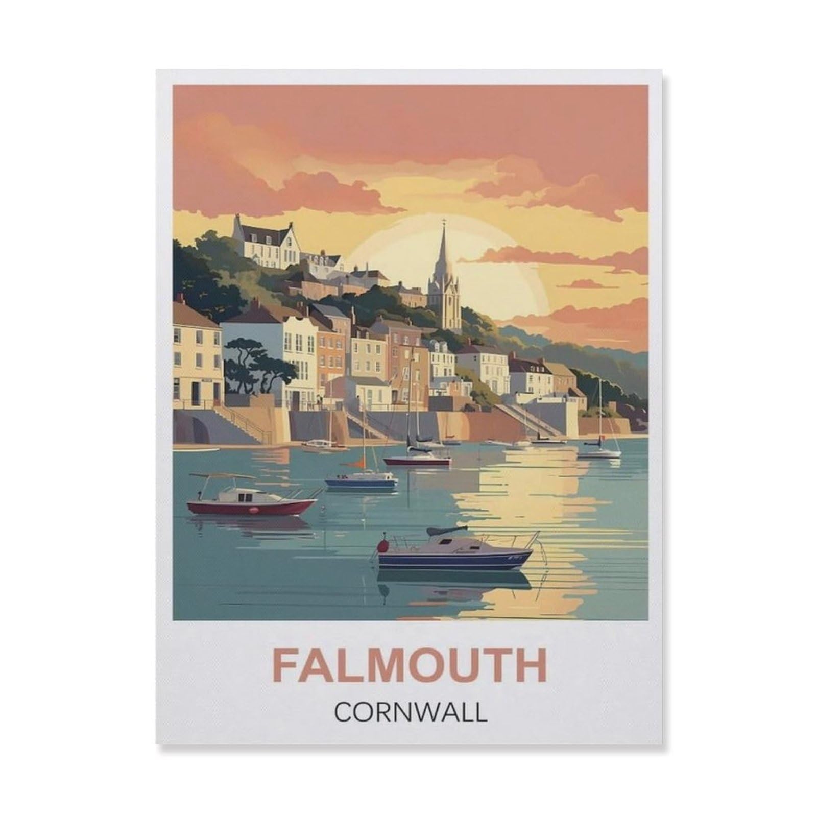 Metal Sign Tin Sign，Falmouth Cornwall(20x30cm）