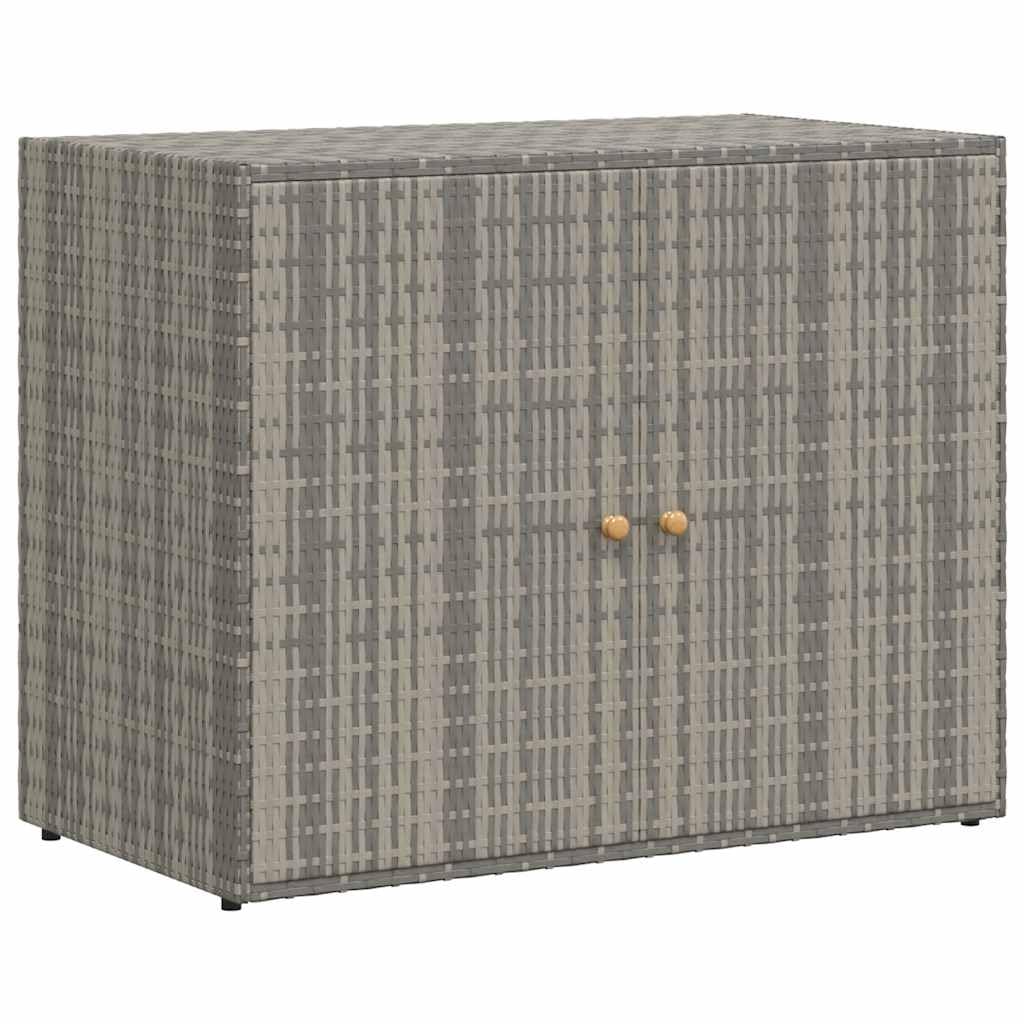 Armoire de rangement jardin Résine tressée Gris 100x55,5x80 cm