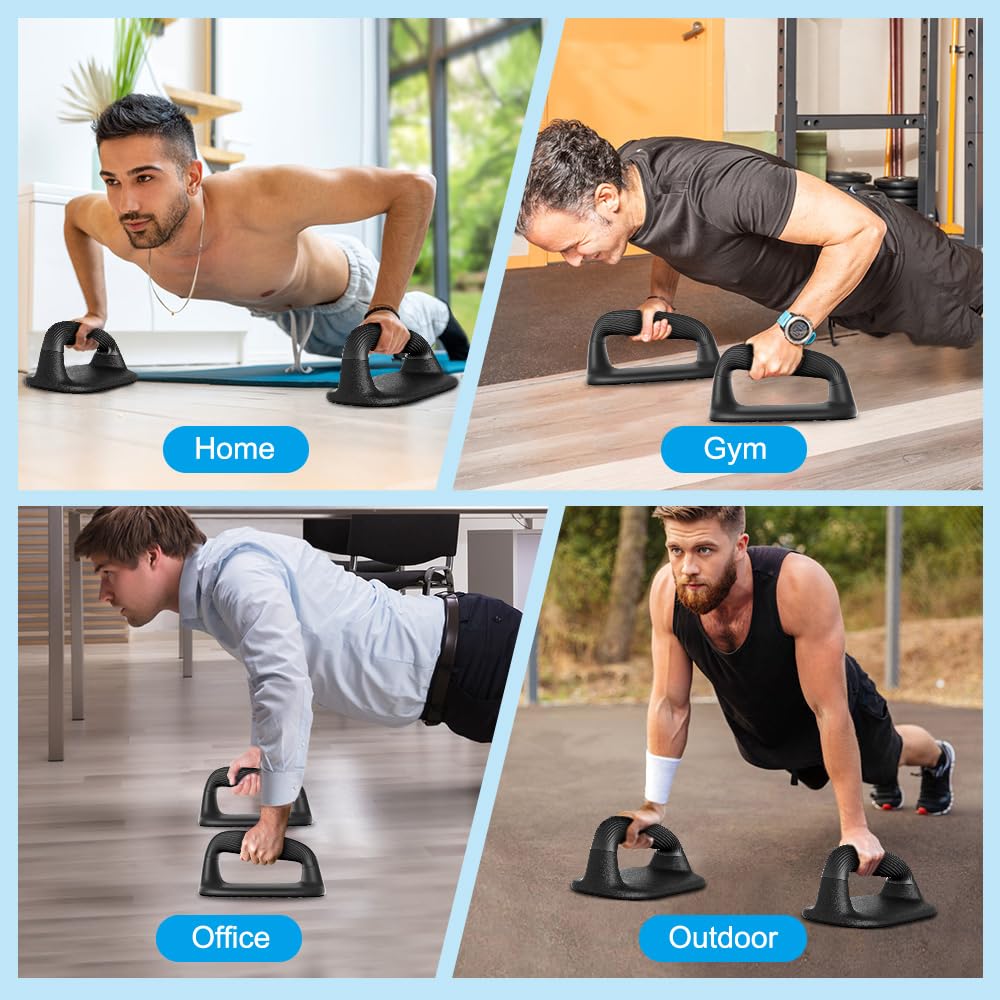 BeneLabel 2pcs Barras para Flexiones Soporte de Flexiones con Base Antideslizante para Fortalecer los Músculos y Entrenar la Parte Superior del Cuerpo, Ergonómico