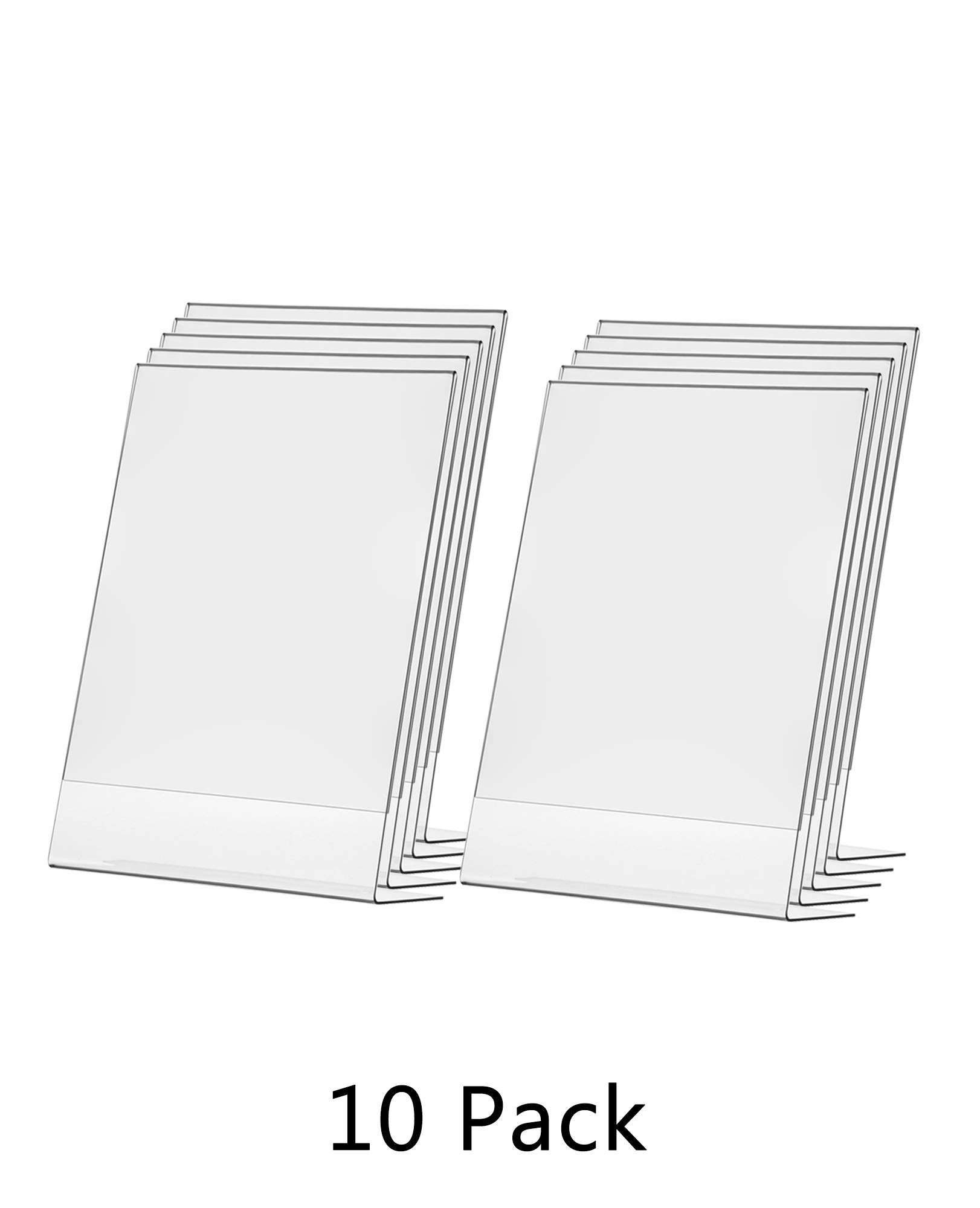 Marketing Holders 10 Pack Large Sign Holder 11 x 17 Graphics Display Stand Notices Table Tent Countertop Convention Display Stand Event Directories Ad Frames Side Loading Slide in Design