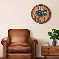 Vista 441 de The Fan-Brand NCAA Oklahoma Sooners: Faux Barrel Top Wall Clock Sports Team Bar Sign Décor - Home Man Cave, Party Decoration - Made On Demand
