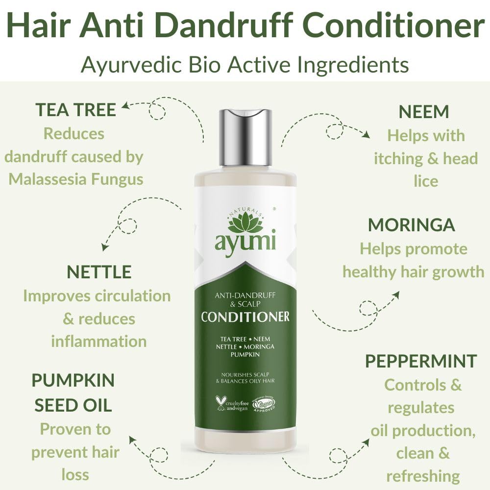 Ayumi Anti Dandruff Conditioner for Hair, 250 ml (Pack of 1) Conditioner - Image 3