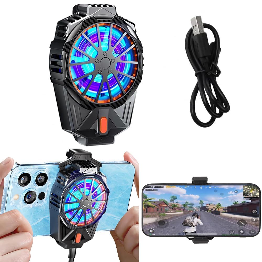 ZORBES Plug & Play Phone Cooler for Gaming Fan Universal Mobile Cooler for iPhone Android Smartphones from 4.5 to 7 inch Cell Phone Cooler for Gaming with 3 Cooling Speeds & 3 Seconds Rapid Cooling (B0CPJJXWXX) Amazon Price History, Amazon Price Tracker
