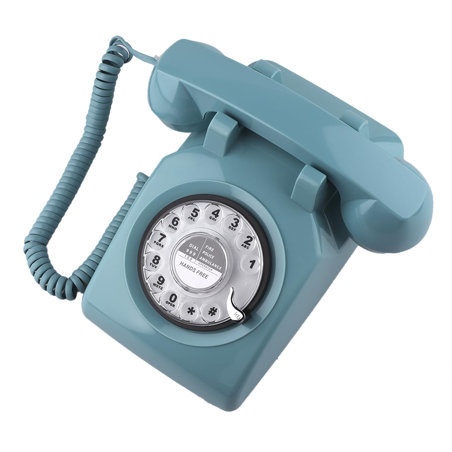 SIXDEFLY Retro Telephone, Classic Landline Telephone Vintage Old Fashioned Corded Telephone with Redial Function,for Home & Office Decor, Blue