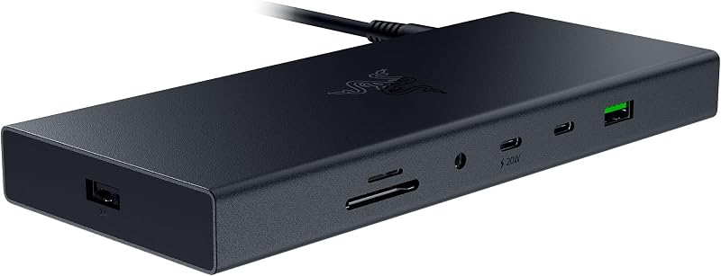 USB 4 Dock, 14 Ports, Windows & Mac Compatible, Black | USB-C, USB-A, HDMI, DP, Ethernet, SD, 3.5mm, Dual Monitor (4K 120 Hz), Laptop & Phone Fast Charge, Durable Lightweight Casing