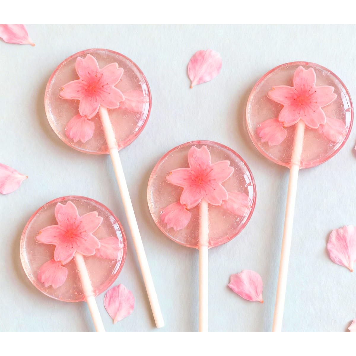 70pcs 0.9" Edible Wafer Paper Pink Cherry Blossom Flowers Cupcake & Cake Toppers,Lollipop Decoration