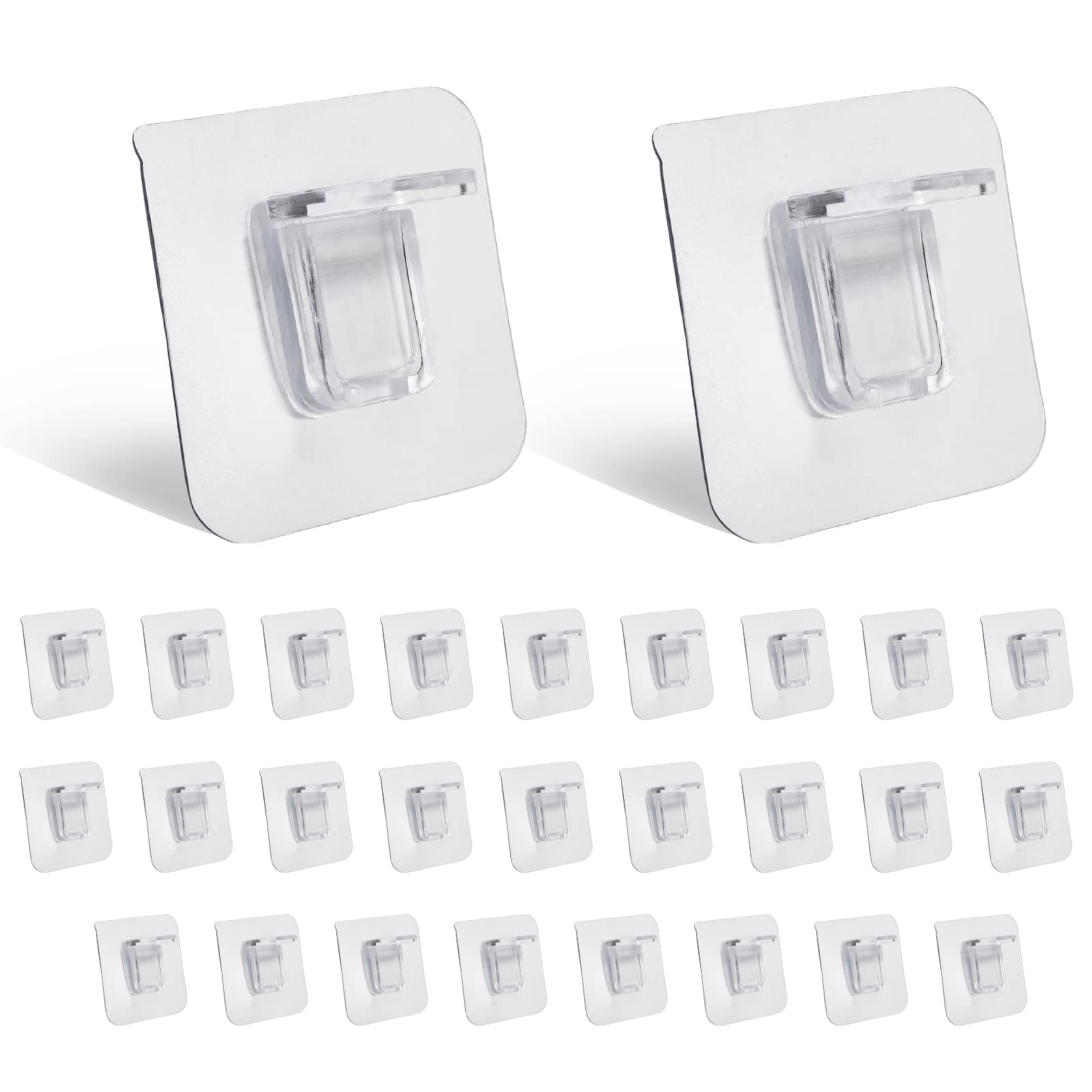 Hitefu 20PCS Shelf Support Peg Adhesive Support Shelf Bracket Self Adhesive Shelves Clips for Kitchen Support Shelf Bracket (Square Shape)