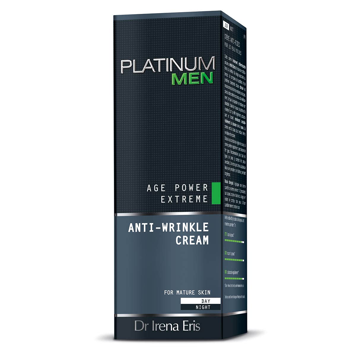 Dr Irena Eris - Anti Falten Creme, Platinum Men Age Power Extreme Anti-Falten Creme, Gesichtscreme Anti Aging, Creme Anti Falten, Falten Gesichtscreme, Gegen Falten - 50 ml