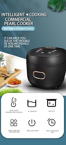 Miniatura 3 de Boba Cooker Commercial Boba Pot 5L Automatic Pearl Tapioca Cooker for Boba Tea & Bubble Tea & Milk Tea Touchscreen 110V