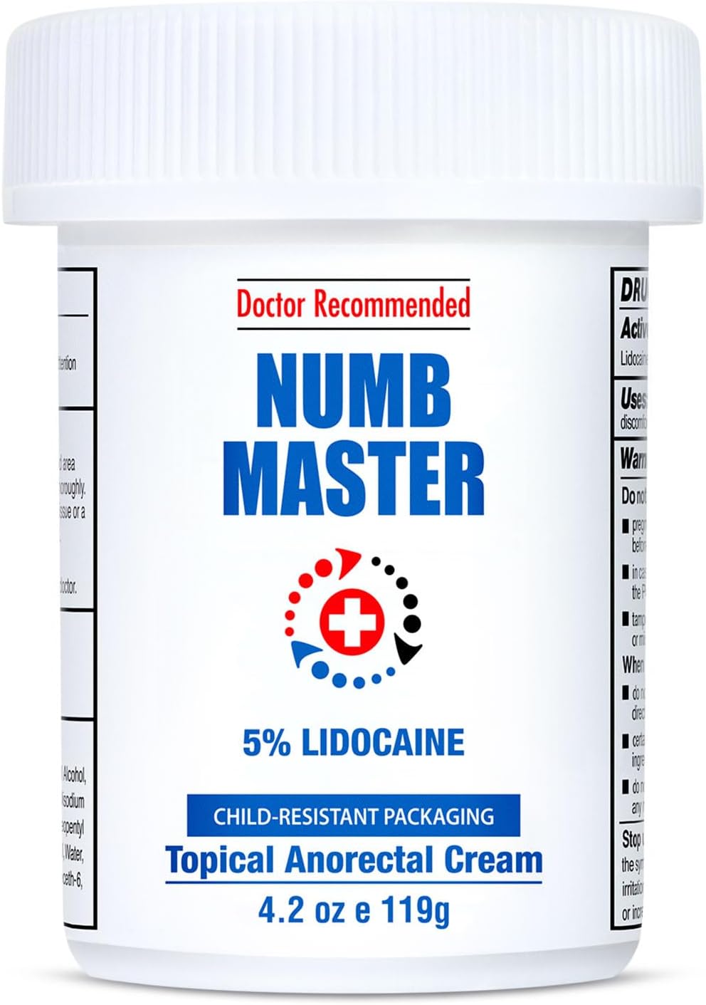 Clinical Resolution Numb Master 5% Lidocaine Cream Fast-Acting OTC anesthetic for Pain, Itch, Burns & Hemorrhoids with Vitamin E & Aloe for Soothing Relief Maximum Strength 4.2 Ounce