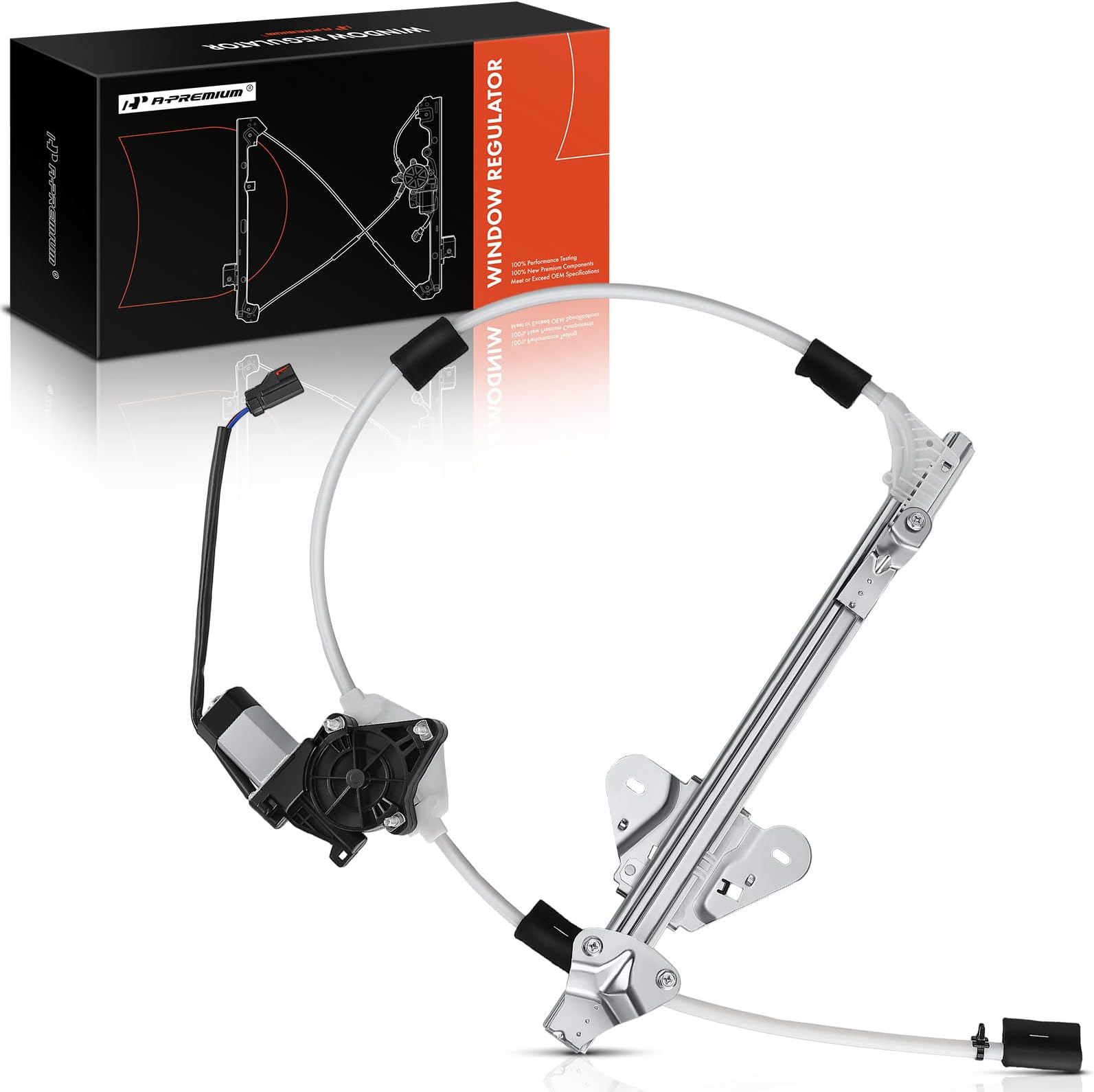 A-Premium Power Window Regulator with Motor Compatible with Jeep Cherokee XJ 1997-2001, Sport Utility 4-Door, Front Passenger Side